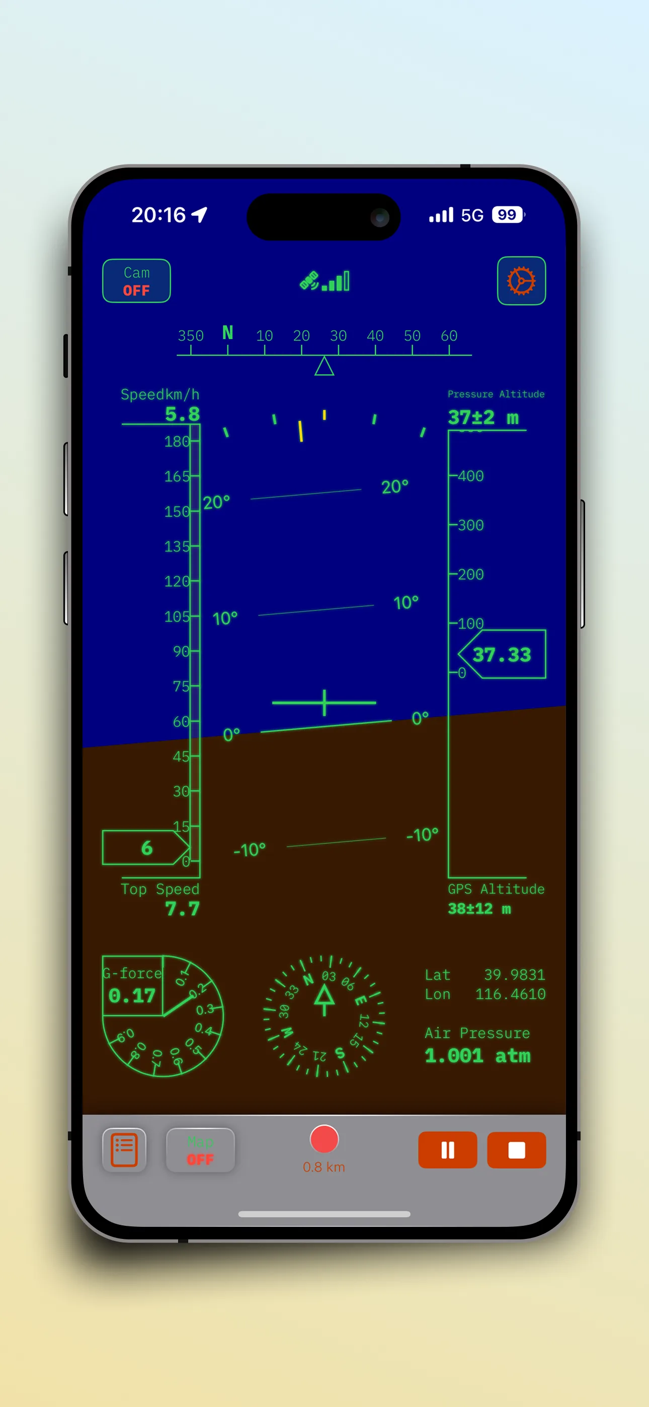 SpeedX – Speedometer, Altimeter, Barometer & Trip Recorder – Screenshot 10
