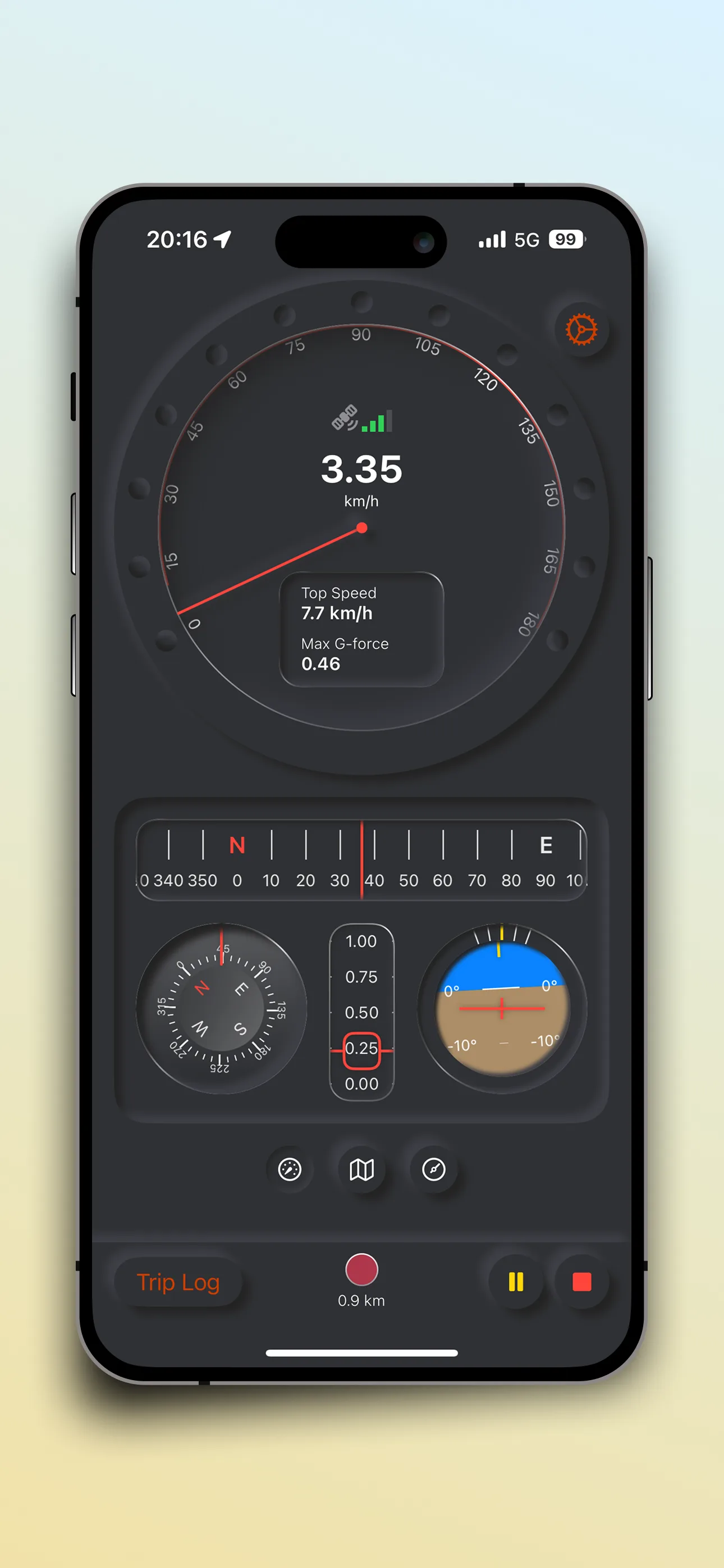 SpeedX – Speedometer, Altimeter, Barometer & Trip Recorder – Screenshot 2