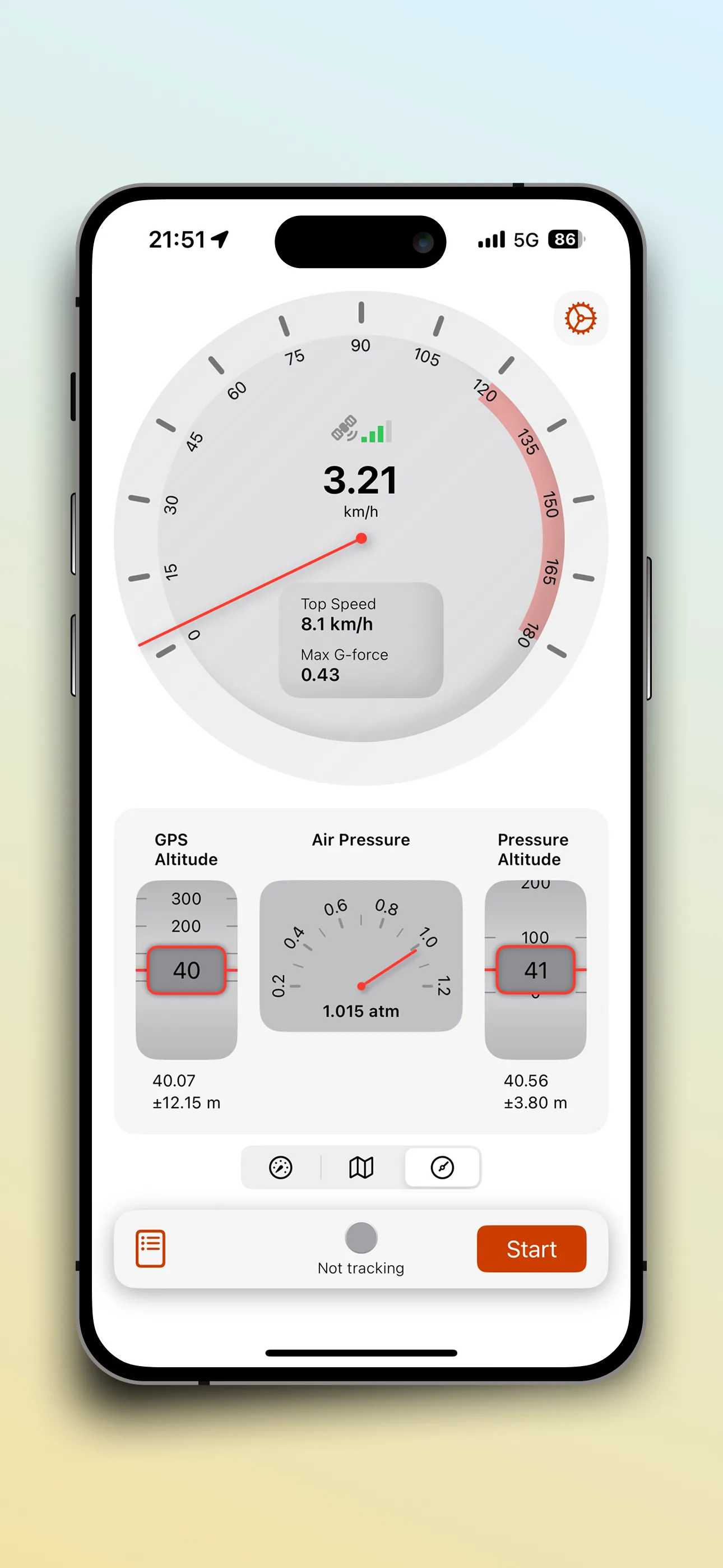 SpeedX – Speedometer, Altimeter, Barometer & Trip Recorder – Screenshot 3