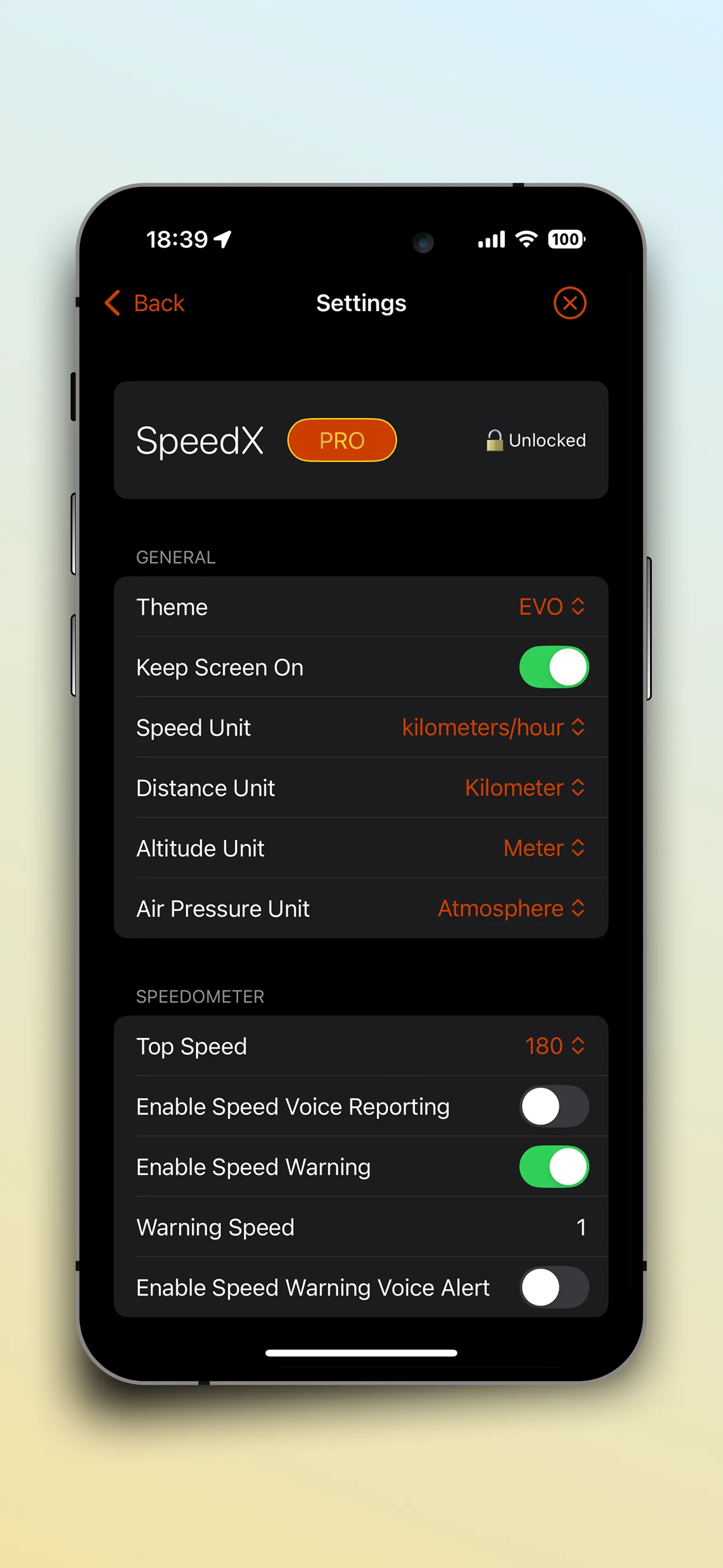 SpeedX – Speedometer, Altimeter, Barometer & Trip Recorder – Screenshot 7